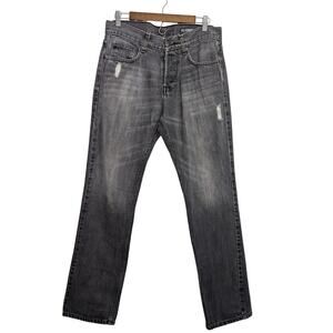 Men's William Rast Target Black Distressed Jeans Size 32 X 34